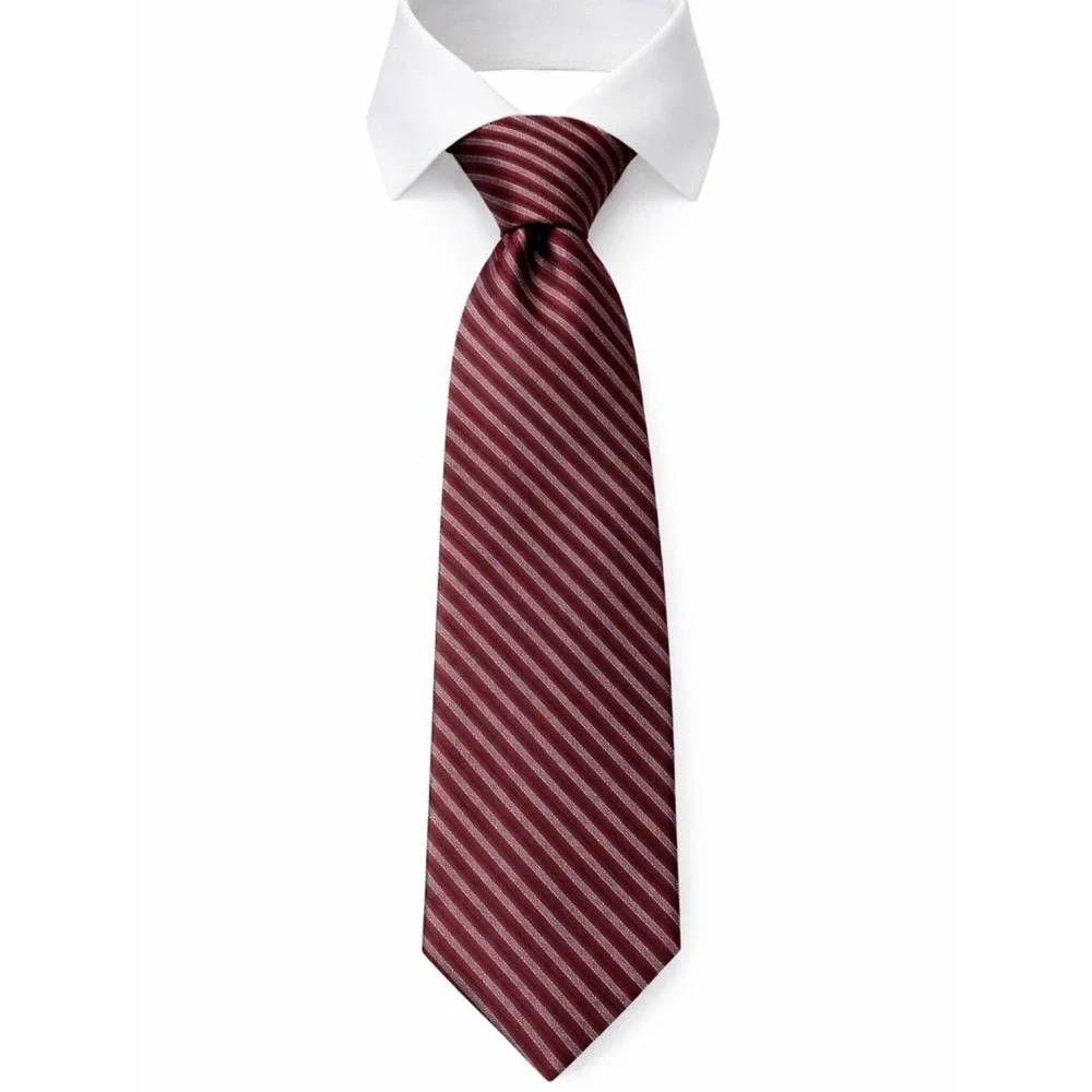 Claiborne Mens Silk Handmade Tie Striped Quiet Luxury Old Money